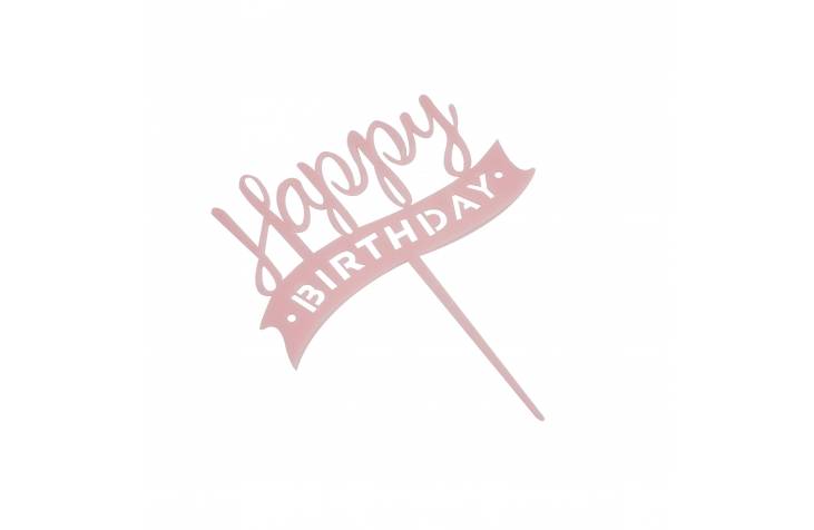 Pink Happy Birthday Signage Ribbon SMP33