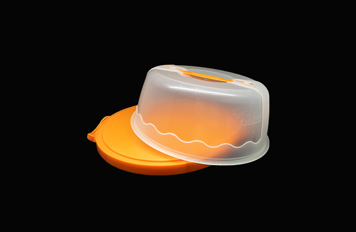 Cake Container Reusable with Cover Orange SL 8 inch