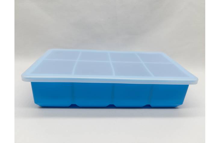 Silicone Ice Ball Maker Square Blue 8pcs