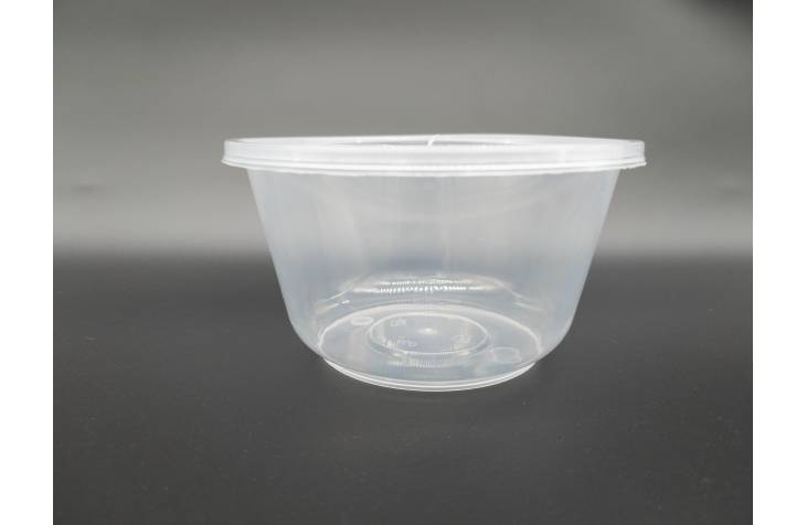 Transparent Container Round / Take Away Food Box / Take Out Packing Box / Disposable Lunch Box 450ml (10pcs)